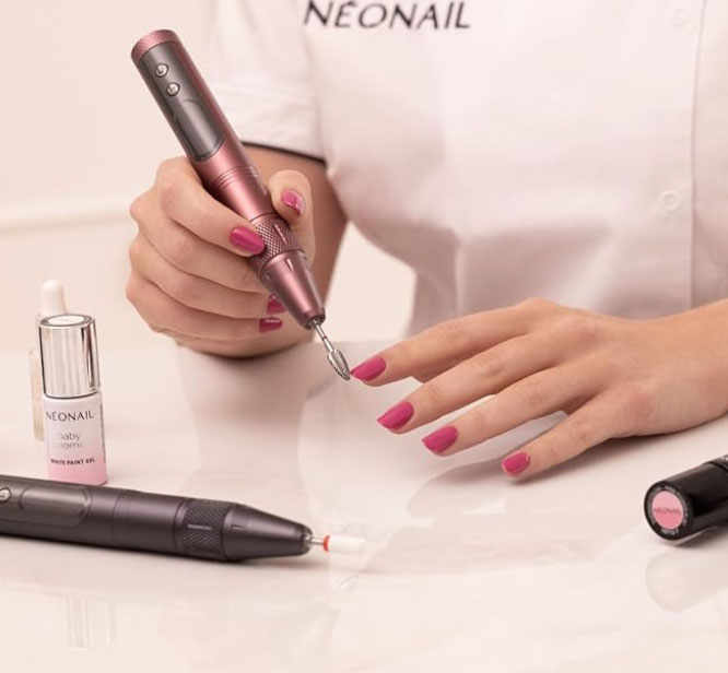 NEONAIL Pen Nail Drill - Bezprzewodowa Frezarka do Paznokci - Manicure - Pedicure - Różowa - Pink Metallic